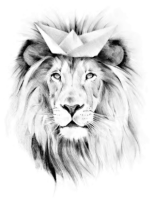 león transparente web